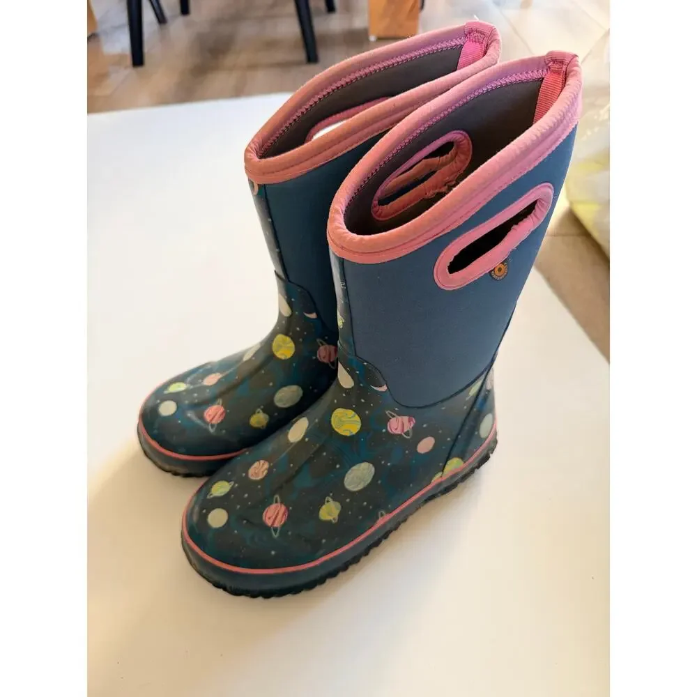 Bogs Classic Planets Kid's Winter Waterproof Boots - Youth Size 5